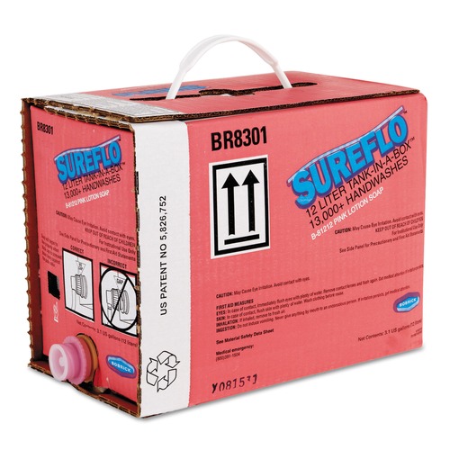  | Bobrick B-81212 12 L SureFlo Pink Lotion Soap Cartridge - Unscented image number 0