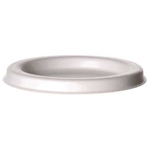 Food Trays, Containers, and Lids | Eco-Products EP-SPCLID2NFA 2 oz Vanguard Sugarcane Portion Cup Lid - White (2500/Carton) image number 0