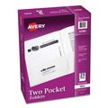 Office Jansan | Avery 47991 40 Sheet Capacity 11 in. x 8.5 in. Two-Pocket Folder - White (25/Box) image number 0