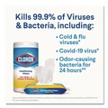 Cleaning & Janitorial Supplies | Clorox 01628 7 in. x 7.75 in. 1-Ply Bleach Free Disinfecting Cleaning Wipes - Crisp Lemon White (6/Carton) image number 3