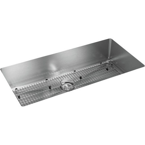 Kitchen Sinks | Elkay ECTRU35179TC Crosstown Undermount 36-1/2 in. x 18-1/2 in. x 9 in. Single Bowl Stainless Steel Sink Kit image number 0