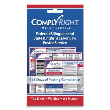 ComplyRight 4 in. x 7 in. Labor Law Poster Service - State Labor Law