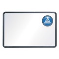 Office Jansan | Quartet 7551 24 in. x 18 in. Contour Dry Erase Board - White Surface, Black Plastic Frame image number 2