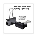 Office Jansan | Universal UNV10210 Binder Clips - Medium, Black/Silver (1 Dozen) image number 3