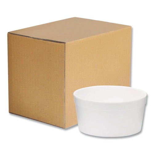 Food Trays, Containers, and Lids | WinCup 221996 8 oz Tall Style Foam Containers - White (500/Carton) image number 0