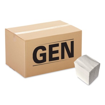 GEN 1-Ply 9 in. x 9 in. Cocktail Napkins - White (4000/Carton)