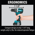 Hammer Drills | Factory Reconditioned Makita XPH12R-R 18V LXT Compact Brushless Lithium-Ion 1/2 in. Cordless Hammer Drill Kit with 2 Batteries (2 Ah) image number 6