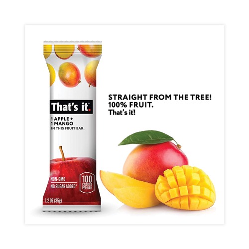 Snacks | That's it. 1022M 1.2 oz. Nutrition Bar - Gluten Free Apple and Mango Fruit (12/Carton) image number 0