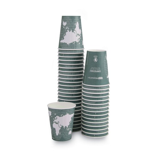 Cups and Lids | Eco-Products EP-BNHC12-WD 12 oz. World Art Renewable and Compostable Insulated Hot Cups (600/Carton) image number 0