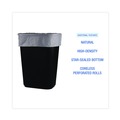 Trash Bags | Boardwalk Z4833RNKR01 16 Gallon 6 mic 24 in. x 33 in. Perforated Roll High-Density Can Liners - Natural (50 Bags/Roll, 20 Rolls/Carton) image number 6