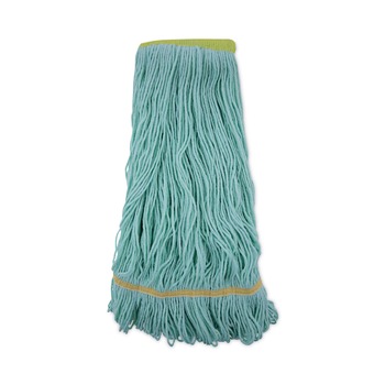 Boardwalk EcoMop Looped-End Recycled Fibers Mop Head - Green, Large