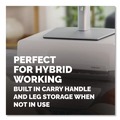 Office Furniture Accessories | Fellowes Mfg Co. 100098565 13.94 in. x 11.97 in. x 3.25 in. to 6 in. Supports 33 lbs. Breyta Monitor Stand - White image number 5