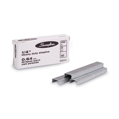  | Swingline S7035314E S.F. 13 0.25 in. Leg x 0.5 in. Crown Heavy Duty Steel Staples (1000/Box) image number 0