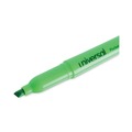 Office Jansan | Universal UNV08852 Chisel Tip Pocket Highlighters - Fluorescent Green (1 Dozen) image number 3