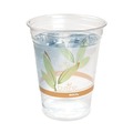Cups and Lids | Dart RTP12BARE 12 - 14 oz. Squat Bare Eco-Forward RPET Cold Cups - Leaf Design/Clear (1000/Carton) image number 1