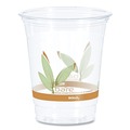 Cups and Lids | Dart RTP12BARE 12 - 14 oz. Squat Bare Eco-Forward RPET Cold Cups - Leaf Design/Clear (1000/Carton) image number 1