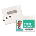 Office Jansan | Advantus 97071 4.5 in. x 3.25 in. Holder 4.13 in. x 3 in. Insert Horizontal Magnetic-Style Name Badge Kits - Clear (20/Pack) image number 1
