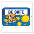 Floor Signs | Tabbies 29536 9 in. x 6 in. "Be Safe, Stop The Spread Of Germs" Wall Signs (3/Pack) image number 2