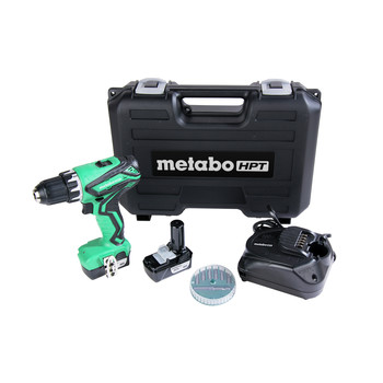 Metabo HPT DS10DFL2M 12V Peak Lithium-Ion 0 - 350 / 1300 RPM 3/8 in. Cordless Drill Driver Kit