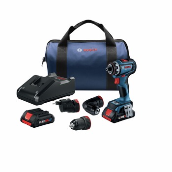 Bosch 18V Brushless Lithium-Ion Cordless Drill Driver Kit with 5-in-1 Flexiclick System (4 Ah)