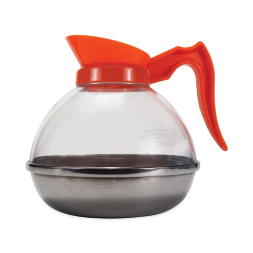  | Coffee Pro CPU13 12-Cup Unbreakable Stainless Steel/Polycarbonate Decaffeinated Coffee Decanter - Orange image number 0