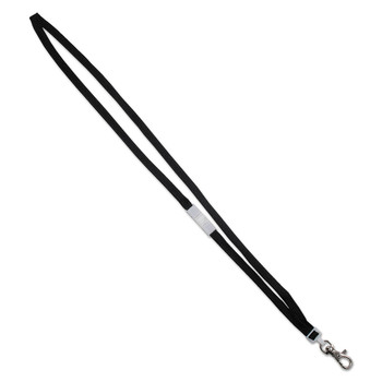 Advantus 36 in. Long Metal Lobster Claw Hook Fastener Deluxe Safety Lanyards - Black (24/Box)