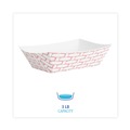  | Boardwalk BWK30LAG300 3 lbs. Capacity Paper Food Baskets - Red/White (500/Carton) image number 4
