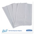 Cleaning & Janitorial Supplies | Scott 98710 7 in. x 13.5 in. 1-Ply Tall-Fold Dispenser Napkins - White (20/Carton) image number 2
