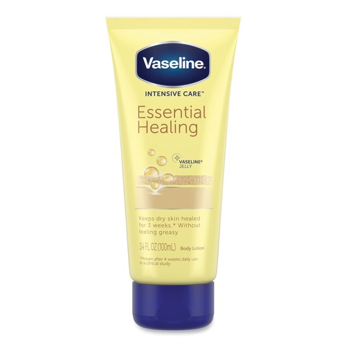 Cleaning & Janitorial Supplies | Vaseline 10305210044484 3.4 oz. Squeeze Tube Intensive Care Essential Healing Body Lotion (12/Carton) image number 0