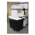 Trash & Waste Bins | Rubbermaid Commercial FG461600BLA 119.7 gal. 500 lbs. Capacity Plastic/Metal Cube Truck - Black image number 7