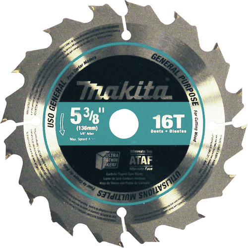 Circular Saw Blades | Makita A-94904 5-3/8 in. 16-Tooth Carbide Circular Saw Blade image number 0