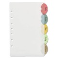 Office Jansan | Avery 11118 8.5 in. x 5.5 in. 5-Tab 7-Hole Punched Insertable Style Edge Tab Plastic Dividers - Translucent (1-Set) image number 1
