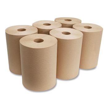 Morcon Paper R106 1-Ply 10 in. x 800 ft. 10 in. Roll Towels - Kraft (6/Carton)