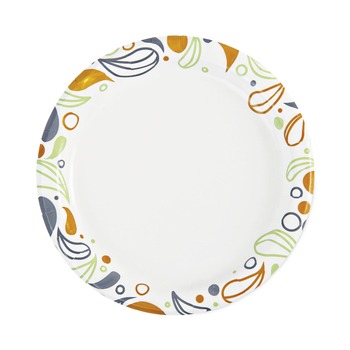 Boardwalk 6 in. Diameter Coated/Soak Proof Deerfield Printed Paper Plates - Multicolor (250/Pack, 4 Packs/Carton)