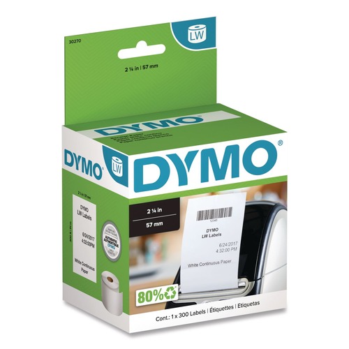Office Jansan | DYMO 30270 LabelWriter 2.25 in. x 300 ft. Continuous-Roll Receipt Paper - White image number 0