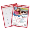 Office & Office Supplies | C-Line 40814 9 x 12 Insert Reusable Dry Erase Pockets - Clear Front/Neon Red Border (30/Pack) image number 0