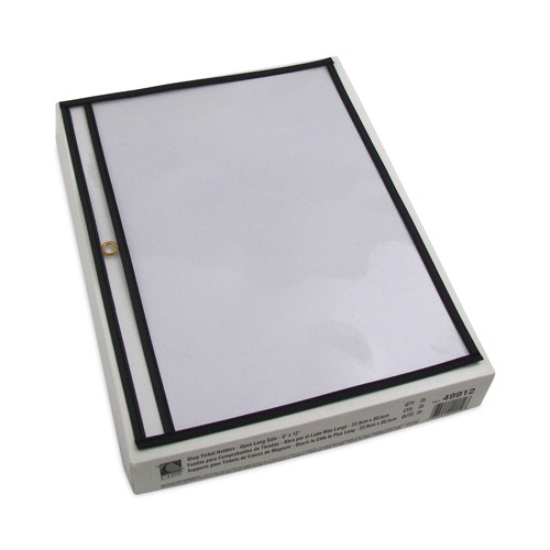 Office Jansan | C-Line 49912 Stitched Sides 12 in. x 9 in. 75-Sheet Capacity Shop Ticket Holders - Clear (25/Box) image number 0