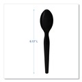 Cutlery | Boardwalk BWKSPOONHWBLA Heavyweight Polystyrene Teaspoon Cutlery - Black (1000/Carton) image number 4