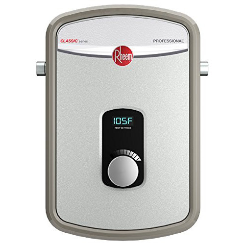 Save an extra 10% off this item! | Rheem RTEX-13 13kW Electric Tankless Water Heater 240V Ext Adj Temp 1/2 in. Comp Con image number 0