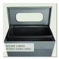Trash & Waste Bins | Rubbermaid Commercial FGSR18EPLSM 40 gal. Designer Line Steel Square Silhouettes Receptacle - Silver image number 3