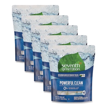 Seventh Generation Natural Automatic Dishwasher Detergent Packs - Free and Clear (5/Carton)