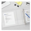  | Universal UNV20994 4 in. Capacity 11 in. x 8.5 in. 3-Slant-Ring View Binder - White image number 5