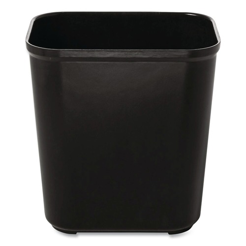 Trash & Waste Bins | Rubbermaid Commercial FG254300BLA 7 gal. Fiberglass Wastebasket - Black image number 0