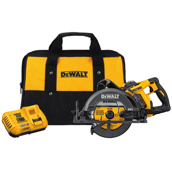 CIRCULAR SAWS | Dewalt DCS577X1 60V MAX FLEXVOLT Brushless Lithium-Ion 7-1/4 in. Cordless Worm Drive Style Saw Kit (9 Ah)