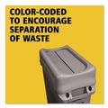 Trash & Waste Bins | Rubbermaid Commercial FG267360GRAY Slim Jim 11.38 in. x 20.5 in. x 5 in. Swing Lid - Gray image number 5