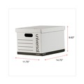 Office Jansan | Universal 9523001 12 in. x 15 in. x 10 in. Letter/Legal Files Basic-Duty Economy Record Storage Boxes - White (10/Carton) image number 5