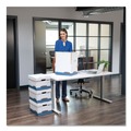 Office Jansan | Bankers Box 00784 12.63 in. x 15.63 in. x 10 in. HANG'N'STOR Medium-Duty Storage Boxes for Letter Files - White/Blue (4/Carton) image number 2