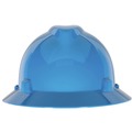 Hard Hats | MSA 10058320 V-Gard Slotted Full-Brim Hat with 1-Touch Suspension - Blue image number 1