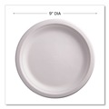 Bowls and Plates | Eco-Products EP-P013NFA Vanguard 9 in. diameter Renewable and Compostable Sugarcane Plates - White (500/Carton) image number 5