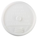 Food Trays, Containers, and Lids | Dart 16UL Sip-Thru Lid Plastic Lids for 16 oz. Hot/Cold Foam Cups - White (1000/Carton) image number 1
